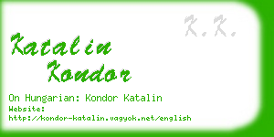 katalin kondor business card